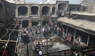 İran'daki Tarihi Tebriz Kapalı Çarşısı'ndaki yangında zarar 8 milyon lira