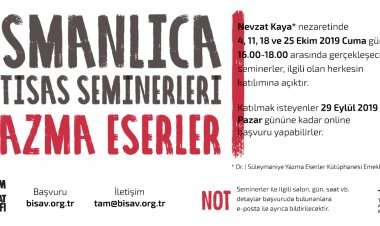 Osmanlıca Yazma Eserler İhtisas Seminerlerine davetlisiniz...