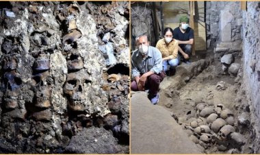 Aztek kafatası kulesinin yeni bölümleri ortaya çıkarıldı