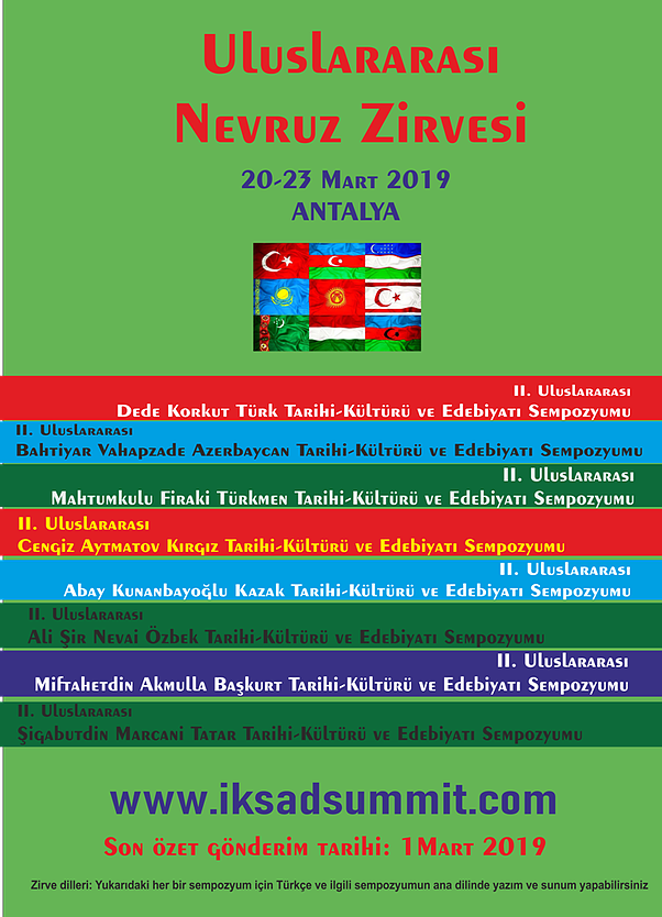 2. Uluslararası Ali Şir Nevai Özbek Tarihi, Kültürü ve Edebiyatı Sempozyumu
