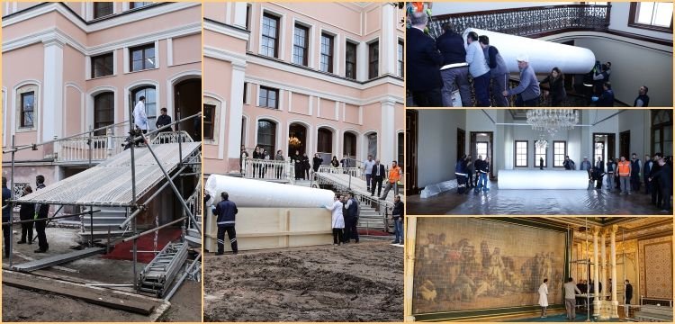 35 metrekarelik Çölde Av tablosu Milli Saraylar Resim Müzesi'ne taşındı