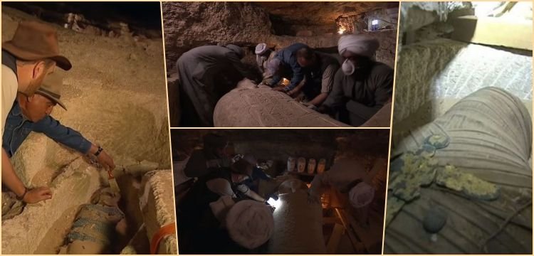 Mumya lahitinin açılışı Discovery Channel'da canlı yayınlandı