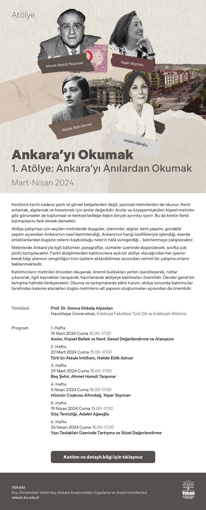 Atölye: Ankara'yı Anılardan Okumak