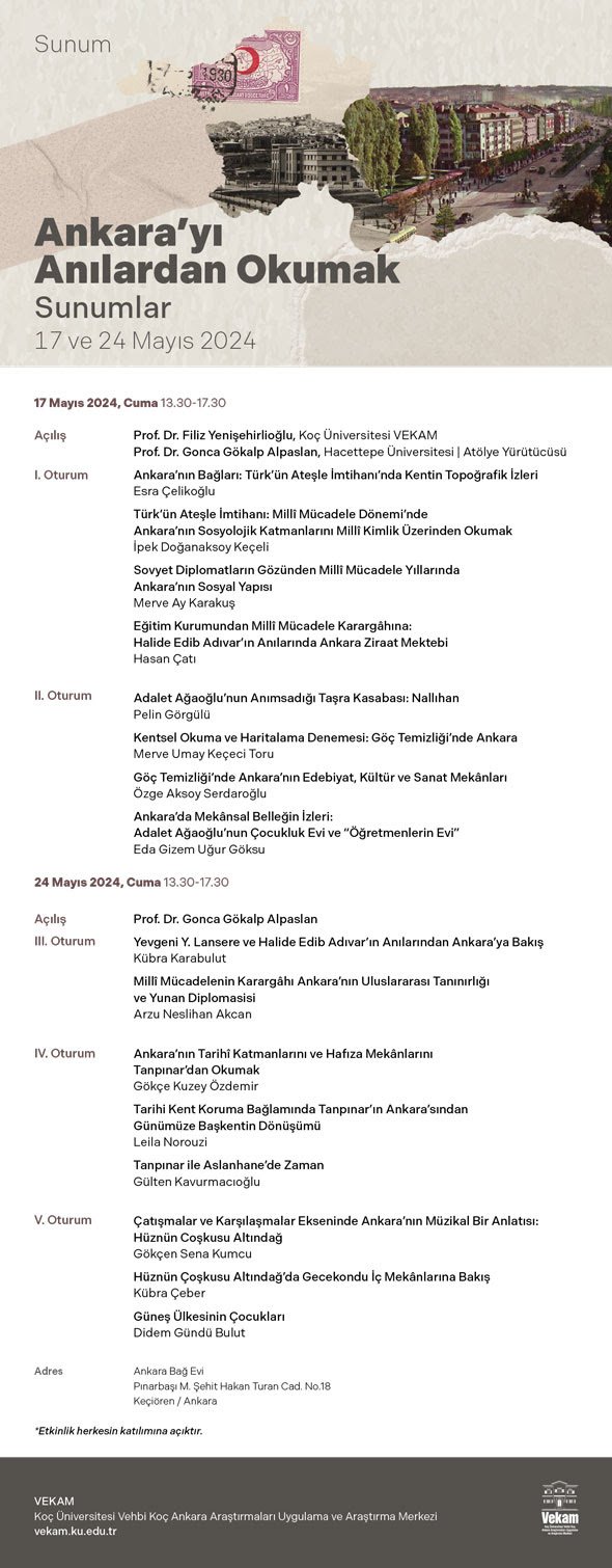 VEKAM/Ankara'yı Anılardan Okumak Atölye Sunumları