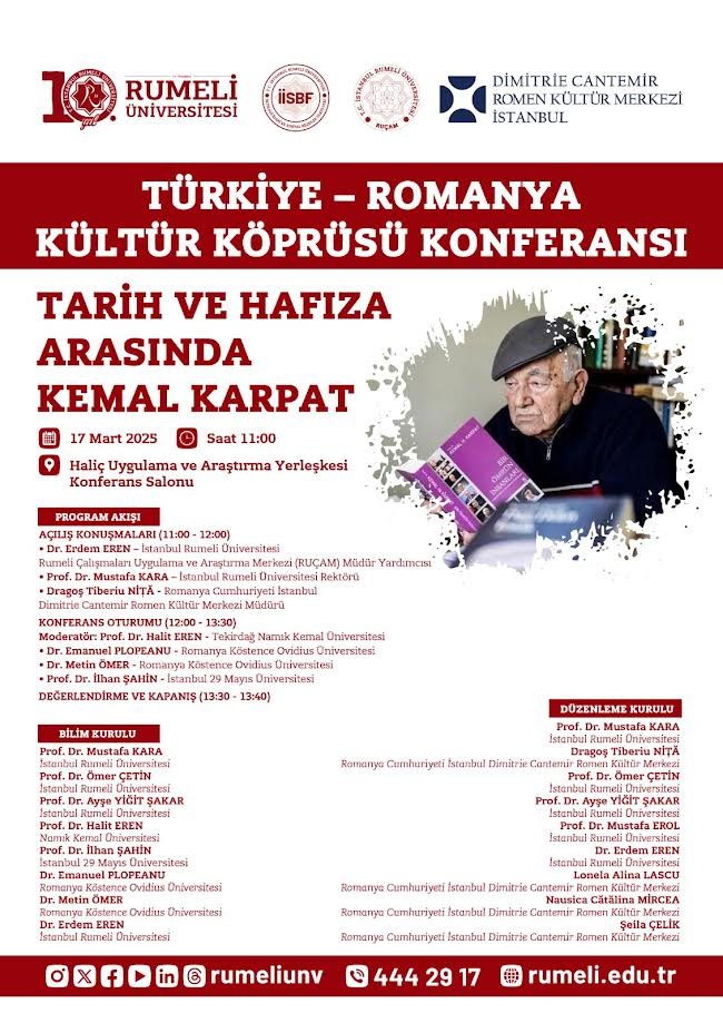 Türkiye Romanya Kültür Konferansı: Tarih ve Hafıza Arasında Kemal Karpat